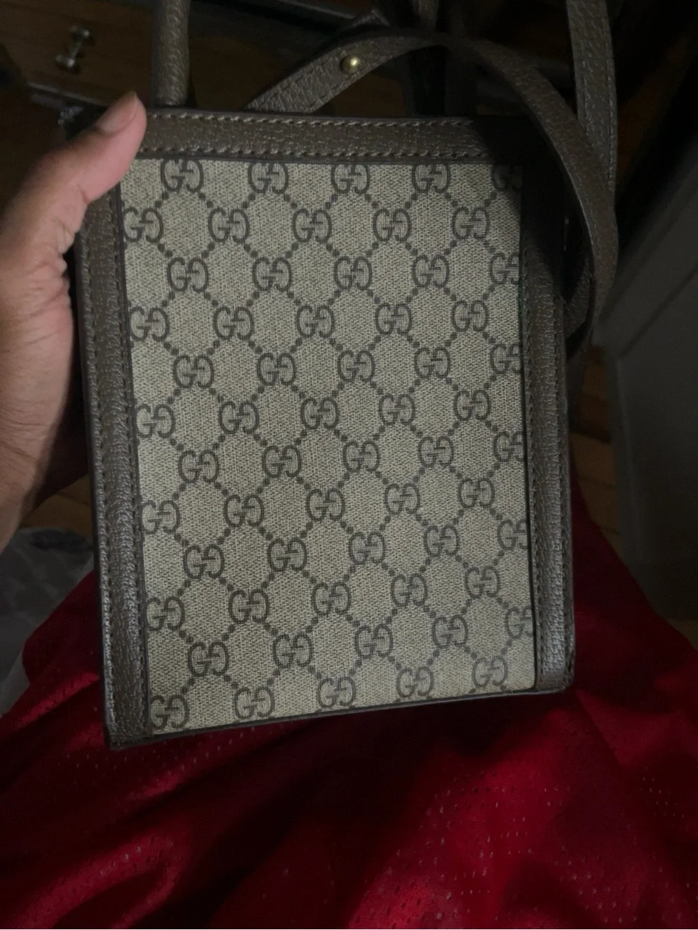 Gucci Brown Monogram Tote with Colorful Disney Cartoon Print